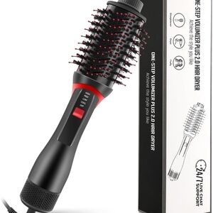 One-Step Volumizer Plus 2.0 Hair Dryer - Black and Red